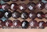 CTG3593 15.5 inches 4mm faceted round garnet beads wholesale