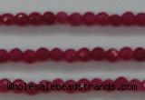 CTG403 15.5 inches 2mm faceted round tiny dyed candy jade beads