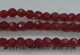 CTG404 15.5 inches 2mm faceted round tiny dyed candy jade beads