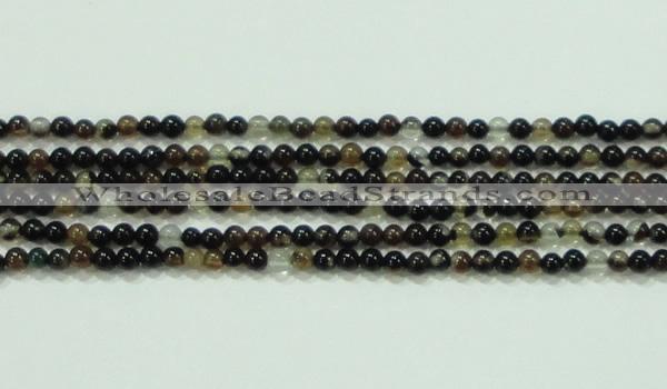 CTG46 15.5 inches 2mm round tiny black agate beads wholesale