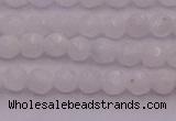 CTG506 15.5 inches 4mm faceted round tiny white moonstone beads