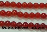 CTG52 15.5 inches 2mm round grade AA tiny red agate beads wholesale