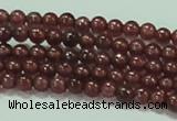 CTG53 15.5 inches 2mm round grade AA tiny garnet beads wholesale