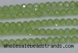 CTG630 15.5 inches 3mm faceted round peridot gemstone beads