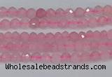 CTG635 15.5 inches 2mm faceted round Madagascar rose quartz beads