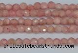 CTG654 15.5 inches 3mm faceted round Argentina rhodochrosite beads