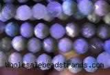 CTG776 15.5 inches 4mm faceted round tiny amazonite beads wholesale