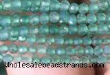 CTG827 15.5 inches 2mm faceted round tiny green agate beads