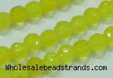 CTG88 15.5 inches 3mm faceted round tiny yellow agate beads wholesale