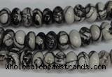 CTJ31 15.5 inches 5*10mm rondelle black water jasper beads wholesale