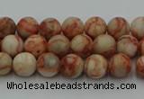 CTJ700 15.5 inches 4mm round red net jasper beads wholesale