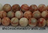 CTJ701 15.5 inches 6mm round red net jasper beads wholesale