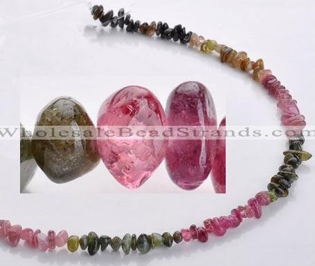 CTO03 15.5 inches 4*7mm freeform natural tourmaline chips beads