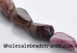 CTO08 15.5 inches 8*12mm freeform natural tourmaline beads