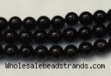 CTO102 15.5 inches 8mm round natural black tourmaline beads