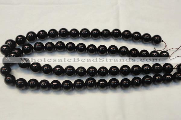 CTO105 15.5 inches 14mm round natural black tourmaline beads