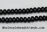 CTO117 15.5 inches 5*8mm rondelle black tourmaline beads