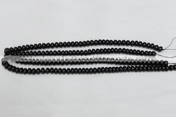 CTO117 15.5 inches 5*8mm rondelle black tourmaline beads