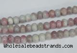 CTO200 15.5 inches 4*6mm rondelle pink tourmaline gemstone beads