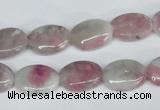 CTO203 15.5 inches 10*14mm oval pink tourmaline gemstone beads