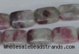 CTO210 15.5 inches 12*16mm rectangle pink tourmaline gemstone beads