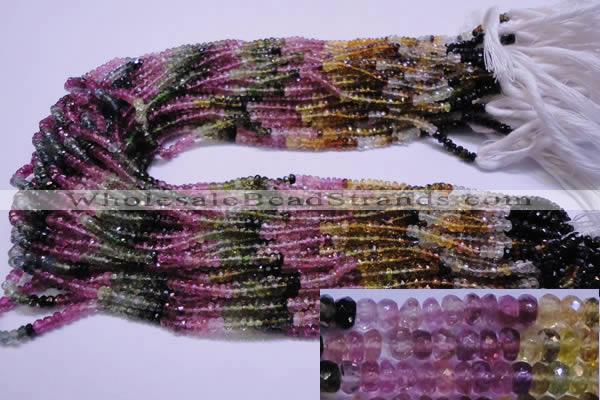 CTO302 15.5 inches 2*3mm faceted rondelle tourmaline beads