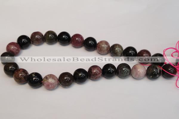 CTO362 15.5 inches 16mm round natural tourmaline gemstone beads