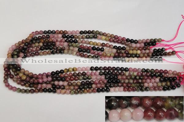 CTO371 15.5 inches 5mm round natural tourmaline gemstone beads