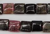 CTO388 15.5 inches 12*12mm square natural tourmaline beads wholesale