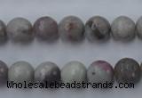 CTO483 15.5 inches 10mm faceted round pink tourmaline gemstone beads