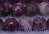 CTO616 15.5 inches 11mm faceted round tourmaline gemstone beads