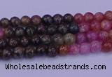 CTO620 15.5 inches 4mm round tourmaline gemstone beads wholesale