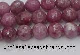 CTO657 15.5 inches 6mm faceted round Chinese tourmaline beads