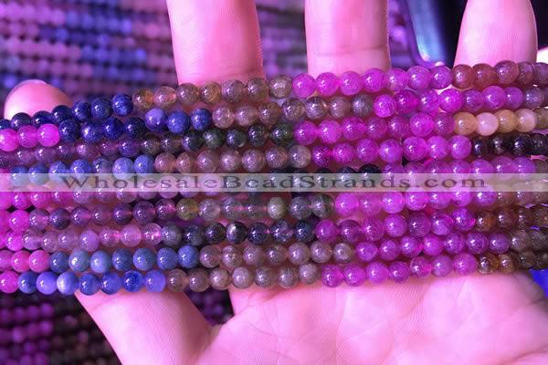 CTO665 15.5 inches 4mm round natural tourmaline gemstone beads