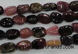 CTO71 15.5 inches 6*8mm nuggets natural tourmaline gemstone beads