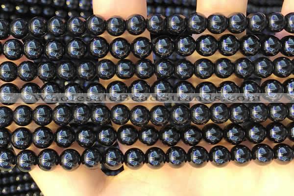 CTO711 15.5 inches 6mm round black tourmaline gemstone beads