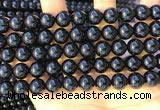 CTO713 15.5 inches 10mm round black tourmaline gemstone beads