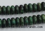 CTP07 15.5 inches 6*12mm rondelle yellow green pine gemstone beads