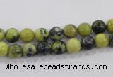 CTP100 15.5 inches 4mm round yellow pine turquoise beads wholesale