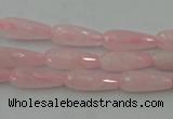 CTR01 15.5 inches 6*16mm faceted teardrop rose quartz beads