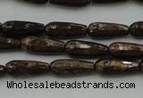 CTR05 15.5 inches 6*16mm faceted teardrop bronzite gemstone beads