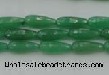 CTR07 15.5 inches 6*16mm faceted teardrop green aventurine beads