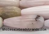 CTR151 15.5 inches 10*30mm teardrop natural pink opal beads