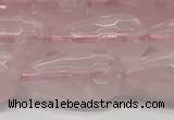 CTR159 15.5 inches 10*20mm faceted teardrop rose quartz beads