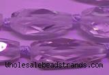 CTR200 13*18mm - 18*38mm faceted teardrop white crystal beads