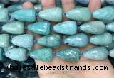 CTR359 15.5 inches 15*25mm faceted teardrop amazonite beads