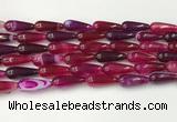 CTR402 15.5 inches 8*20mm teardrop agate beads wholesale