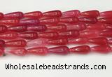 CTR403 15.5 inches 8*20mm teardrop agate beads wholesale