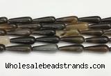 CTR414 15.5 inches 10*30mm teardrop agate beads wholesale