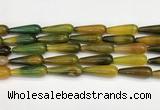 CTR416 15.5 inches 10*30mm teardrop agate beads wholesale